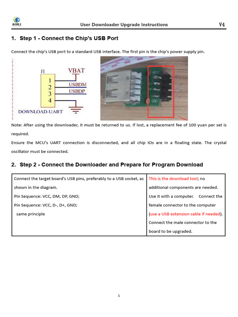 Bluetooth Chip Upgrade Instructions | PDF | Usb | Electrical Connector