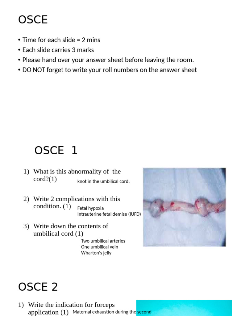 Osce Answer 4 | PDF