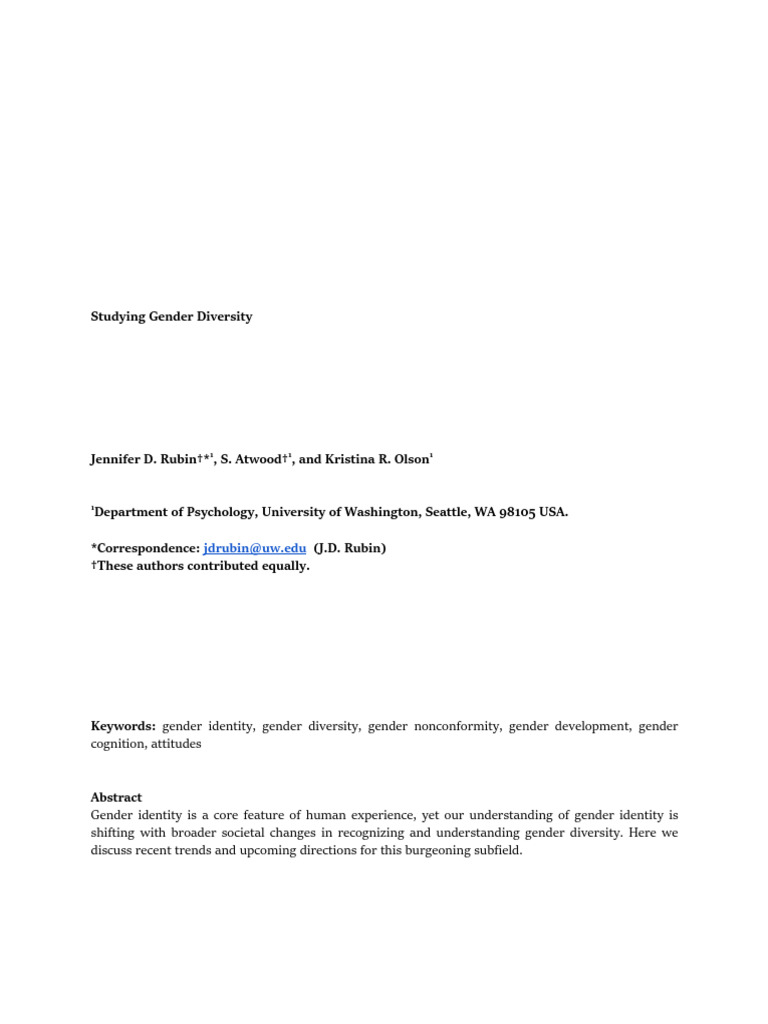 Understanding Gender Diversity Research | PDF | Gender | Gender Studies