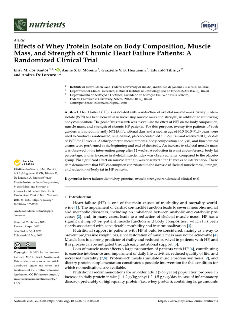 nutrients-15-02320 | PDF | Leucine | Dietary Supplements