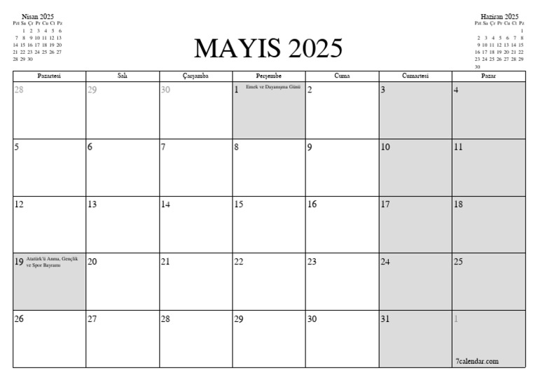 Calendar 5 2025 L A4 7calendar | PDF