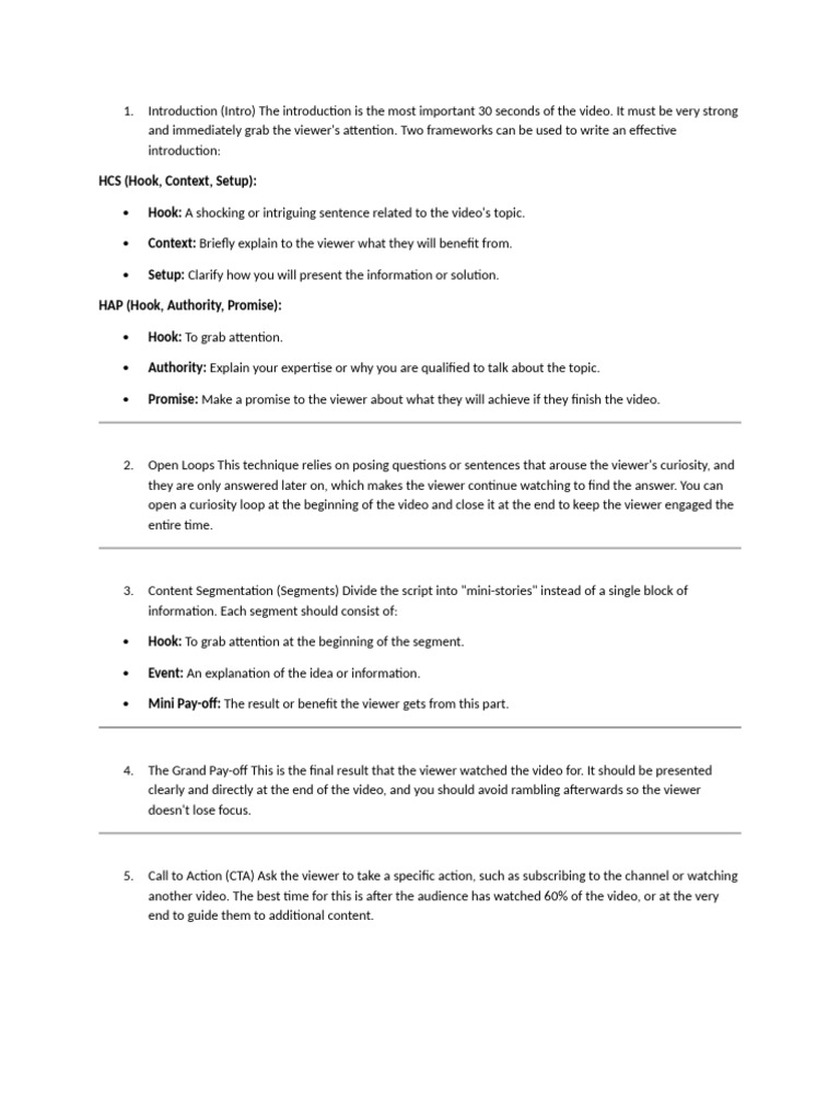 Effective Video Script Techniques | PDF