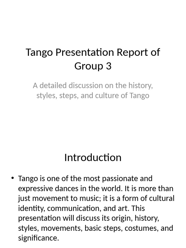 Tango Group3 Report Pdf Tango Dances
