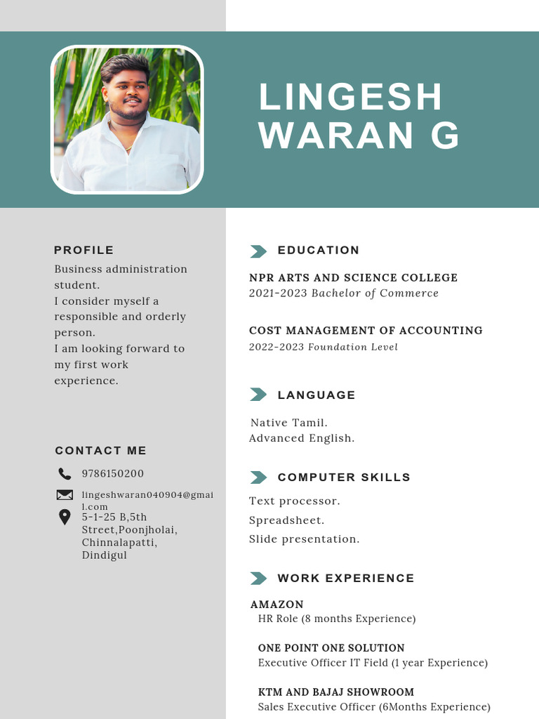 Lingesh Resume 2 | PDF