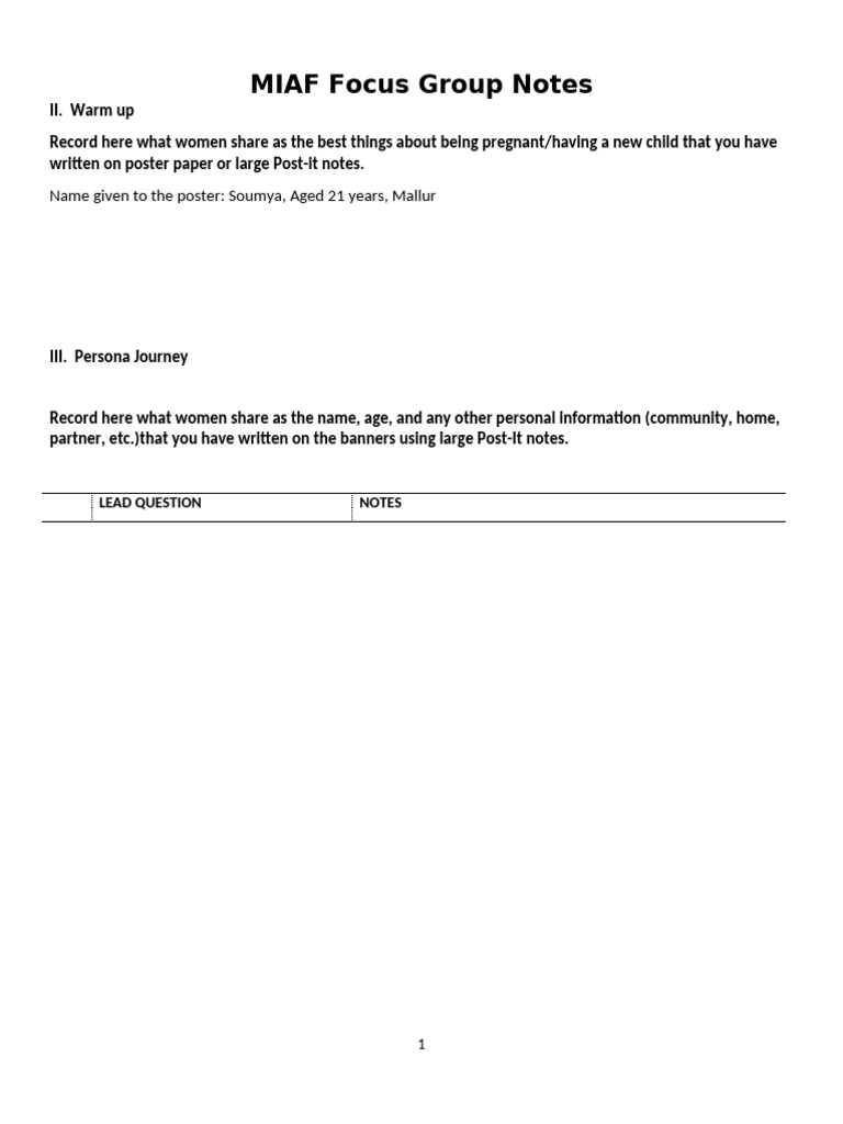 Pregnancy Health Insights from Focus Group | PDF | Pregnancy