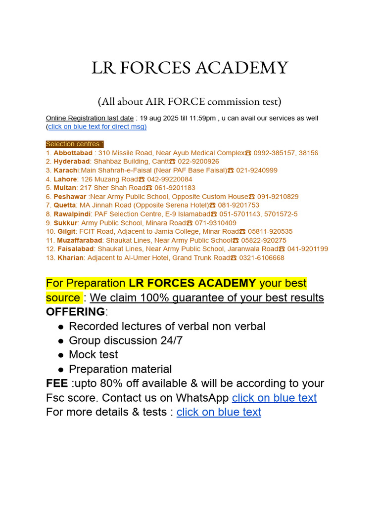 Air Force Commission Test Prep Guide | PDF | Peshawar | Master Of Science