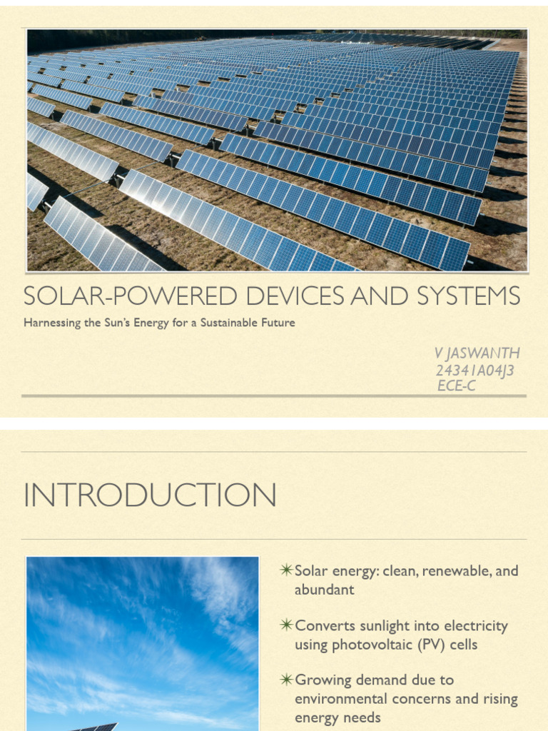Solar-Powered Devices Overview | PDF | Solar Power | Photovoltaics