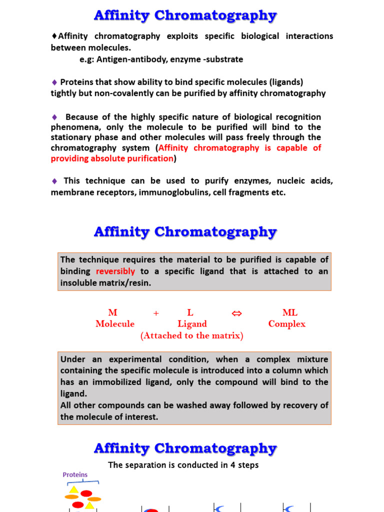 Affinity Chromatography Techniques Explained | PDF | Chromatography ...