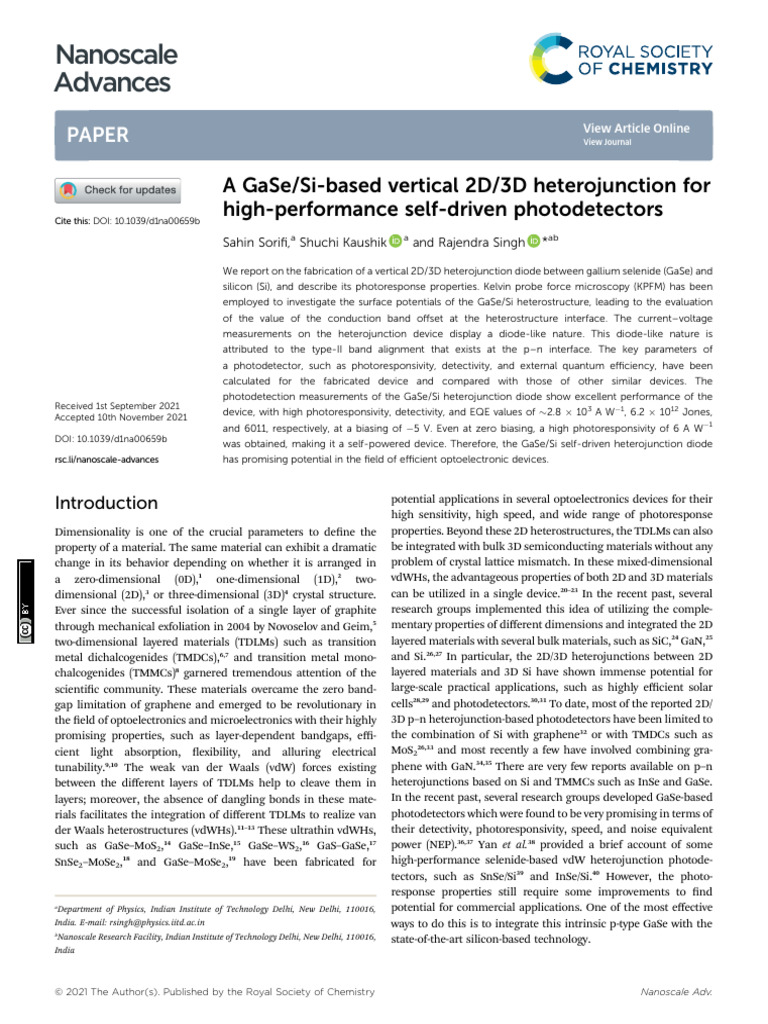 Sorifi, Kaushik, Singh - 2022 - A GaSeSi-based Vertical 2D3D ...