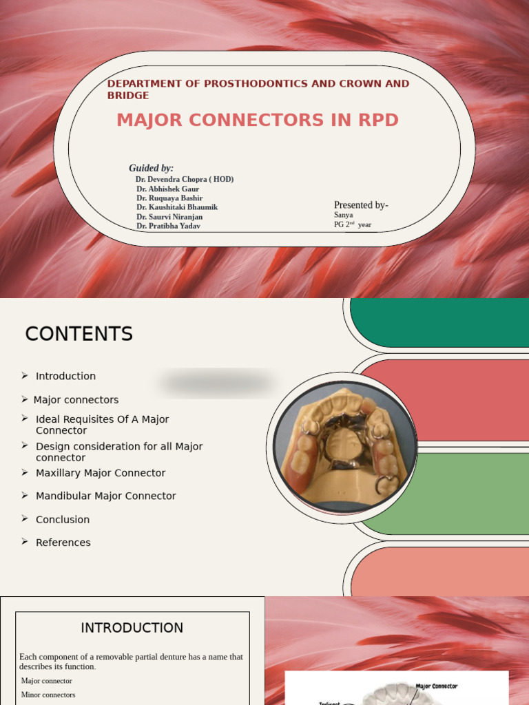 Major Connectors in RPD | PDF | Dentistry Branches | Mouth