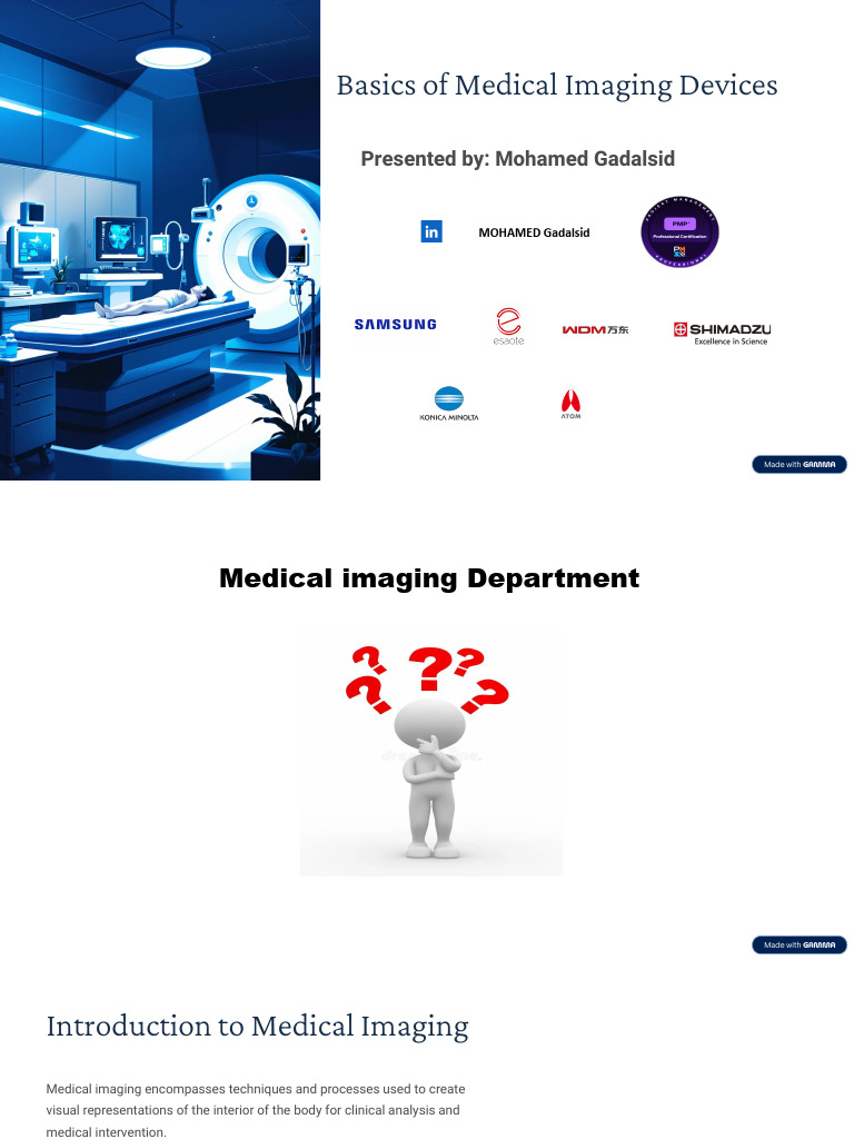 Medical Imaging Devices Overview | PDF | Medical Imaging | Medical ...