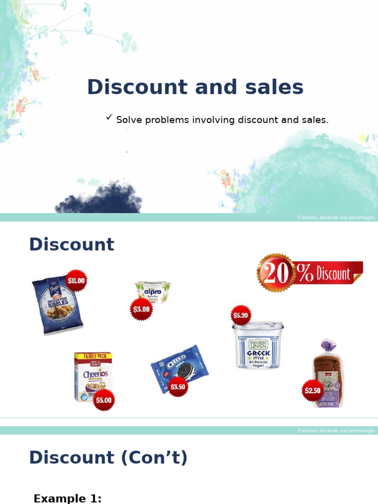 Discount and Sales | PDF