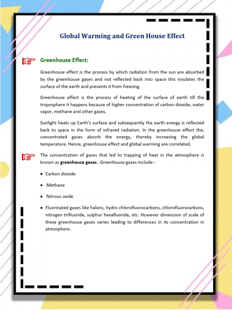 7sci7 Global Warming Greenhouse Effect | PDF | Climate Change ...