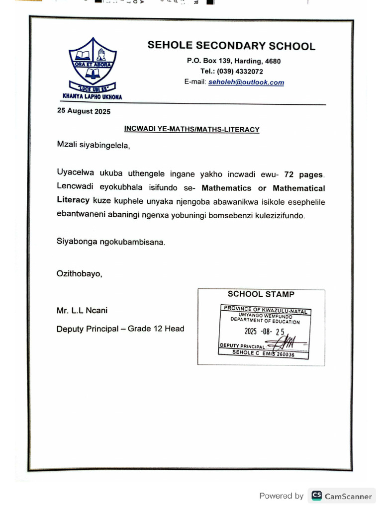 Mathsmlit Letter | PDF