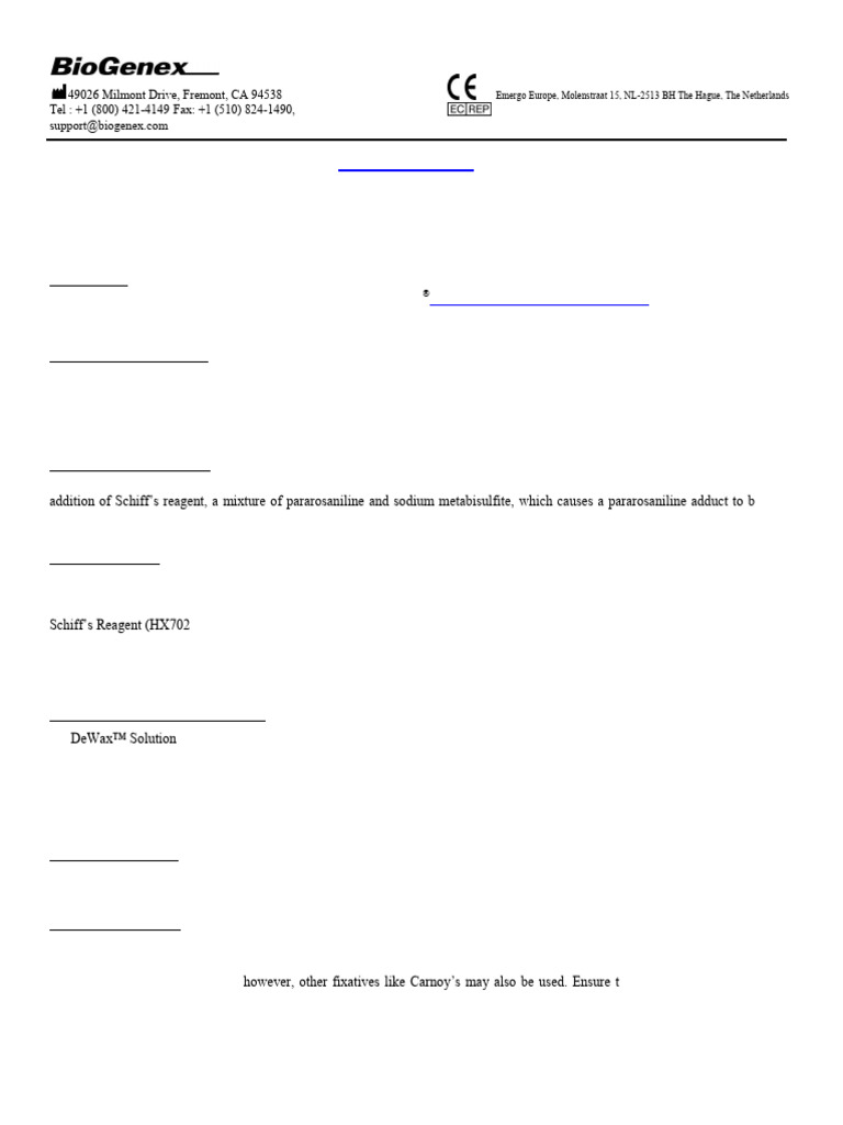 PAS Staining Protocol for Histology | PDF | Staining | Histology