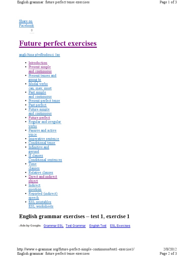 Future Perfect | PDF