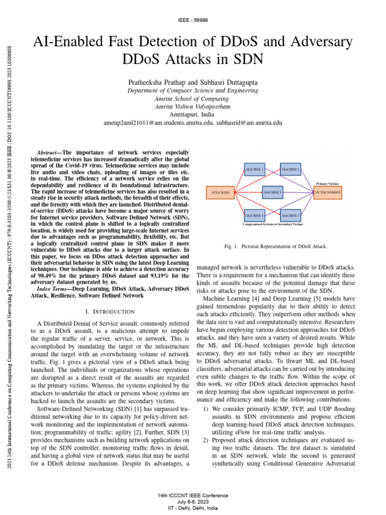 AI-Enabled Fast Detection of DDoS and Adversary DDoS Attacks in SDN ...