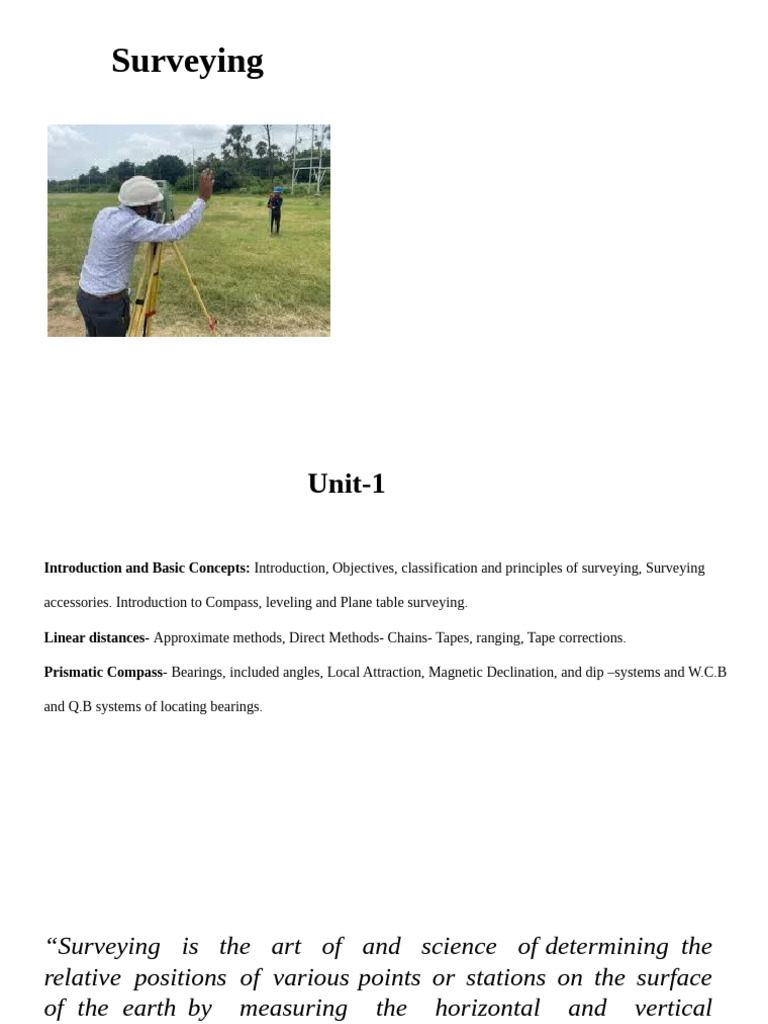 Comprehensive Guide to Surveying Basics | PDF | Surveying | Map