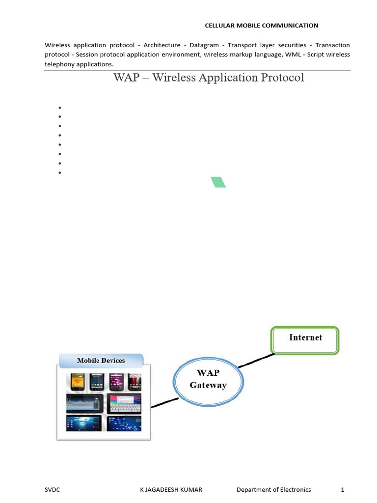 Overview of Wireless Application Protocol | PDF | Computer Network ...