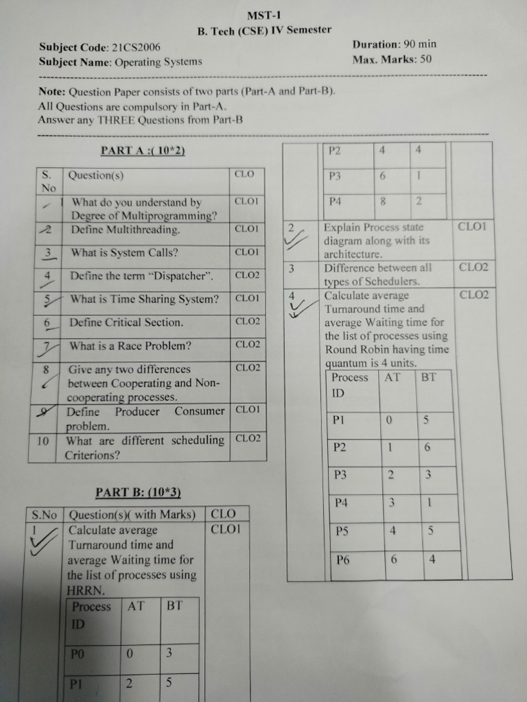 Sem 4 MST QP | PDF