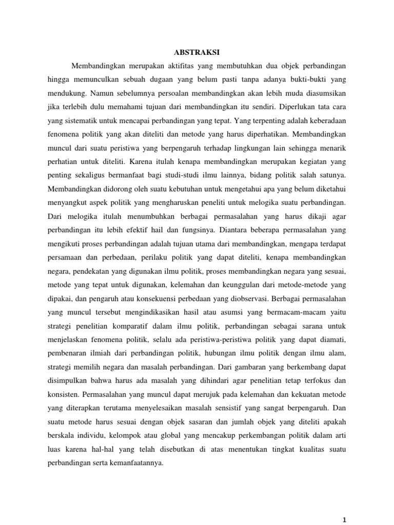 teori perbandingan politik(review jurnal)