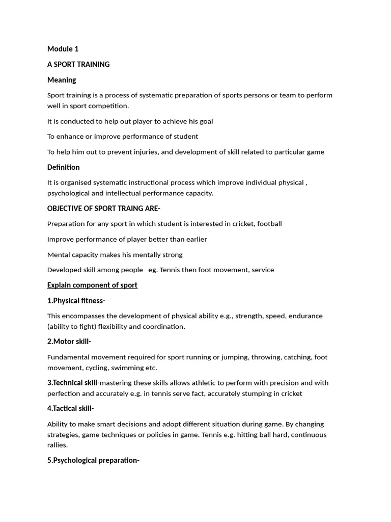 Comprehensive Guide to Sport Training | PDF | Strength Training | Running
