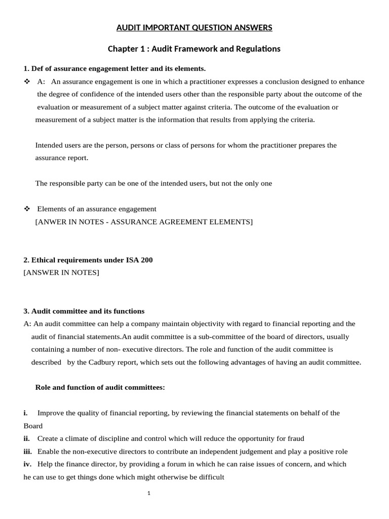 Audit Framework and Key Concepts Explained | PDF | Audit | Internal Control