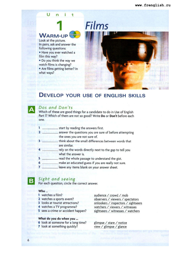 Skill For FCE - Use of English - Unit 1-2 | PDF
