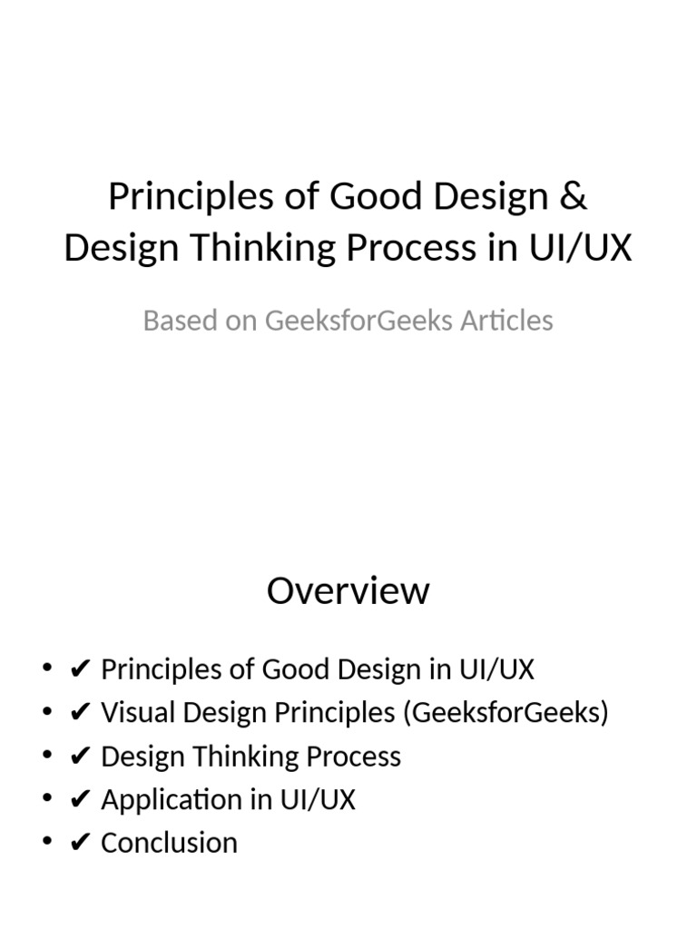UI/UX Design Principles & Process Guide | PDF