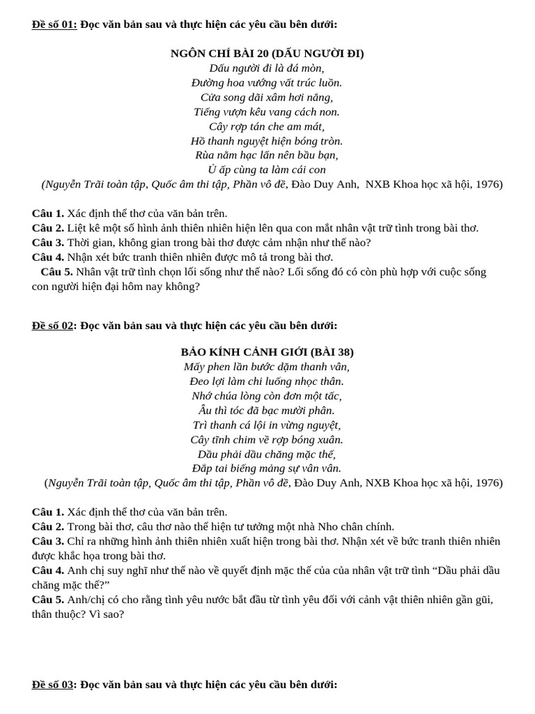 Thơ Nôm | PDF