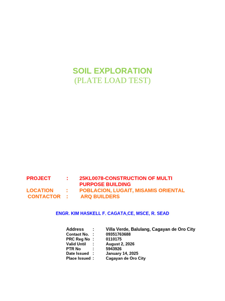 Plate Load Test | PDF