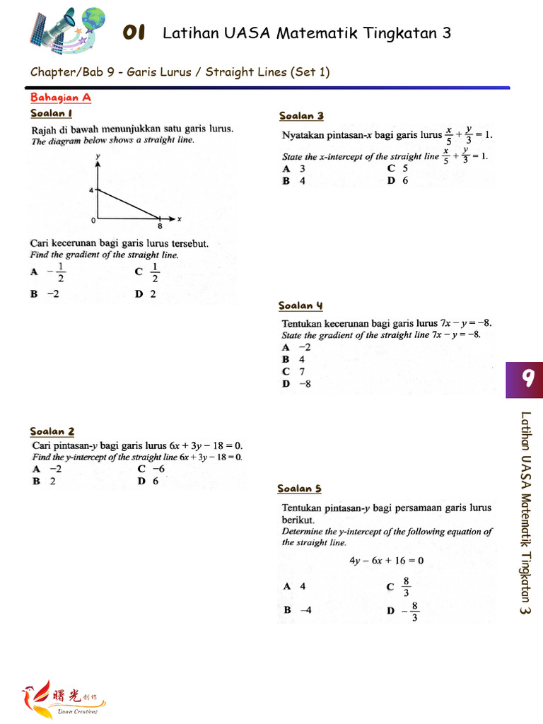 Latihan Matematik Tingkatan 3 Bab 9 | PDF
