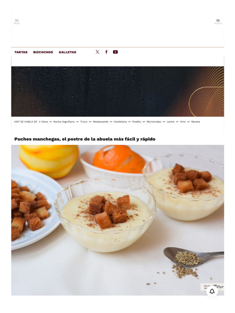Receta de Puches Manchegas Fáciles | PDF | Postres | Panes