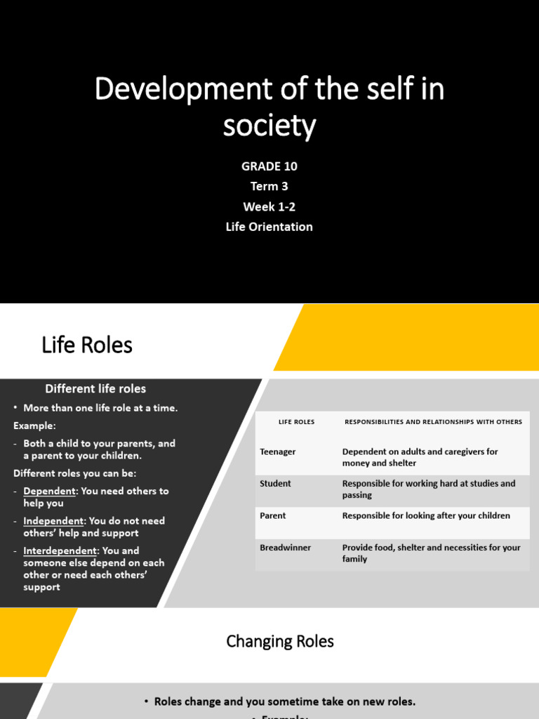Term 3 W 1-4 Changing Life Roles | PDF | Sexual Intercourse | Adolescence