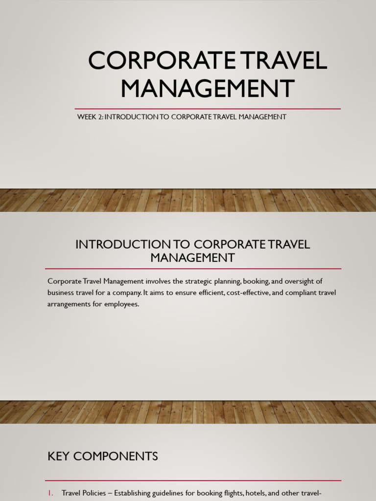 Corporate Travel Management Overview | PDF | Travel Agency | Business