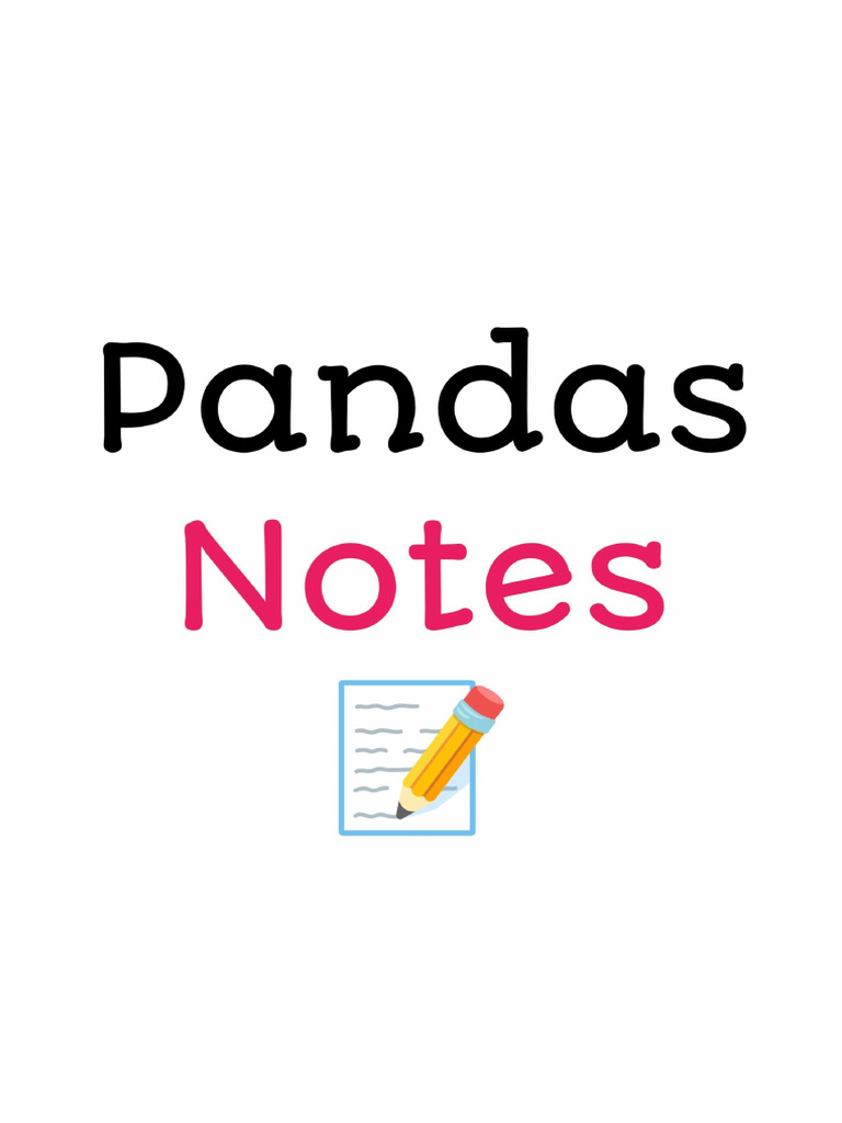 Complete Pandas Notes ? | PDF