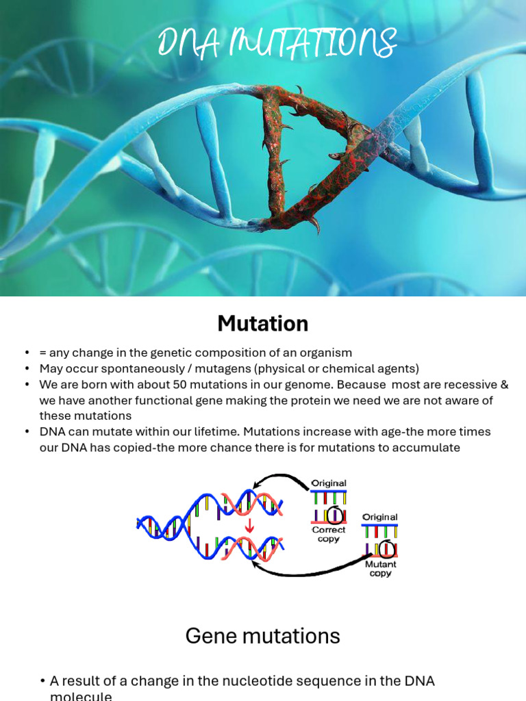 Understanding DNA Mutations and Profiling | PDF | Mutation | Gene