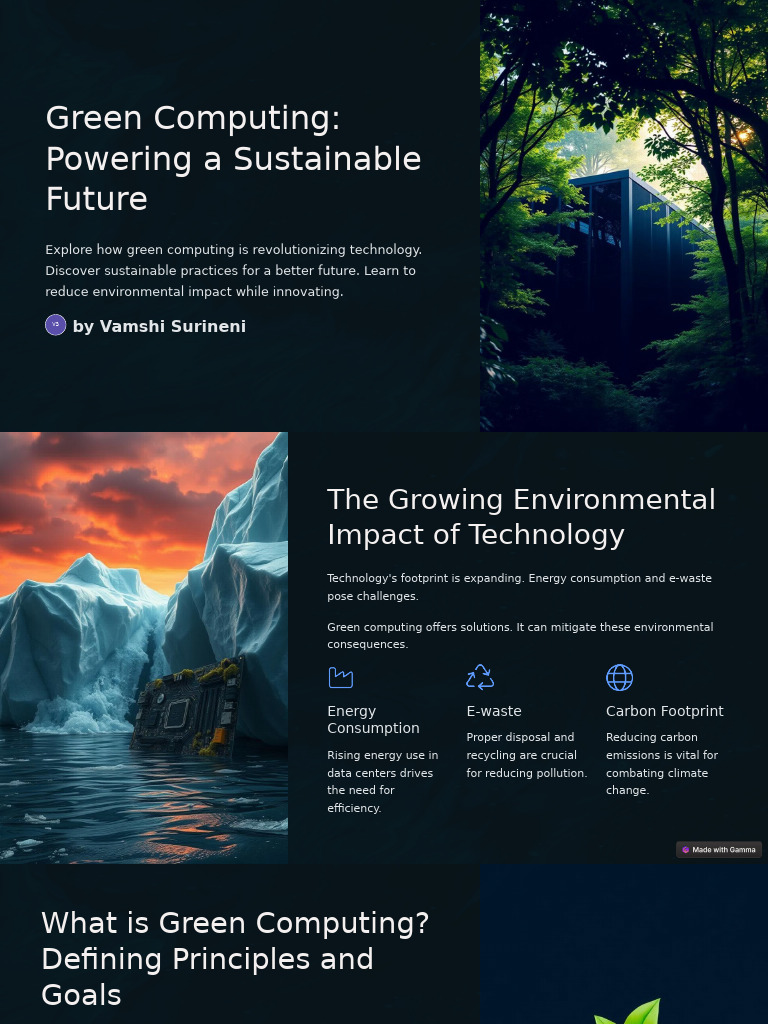 Green Computing for a Sustainable Future | PDF | Efficient Energy Use ...