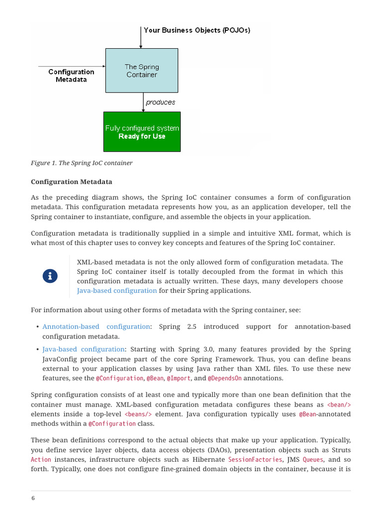 Spring IoC Container Configuration Guide | PDF
