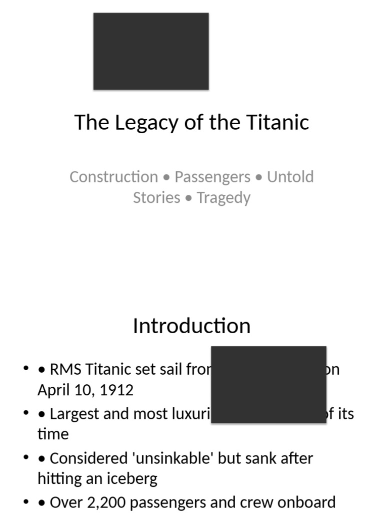Titanic: Tragedy and Legacy Explained | PDF