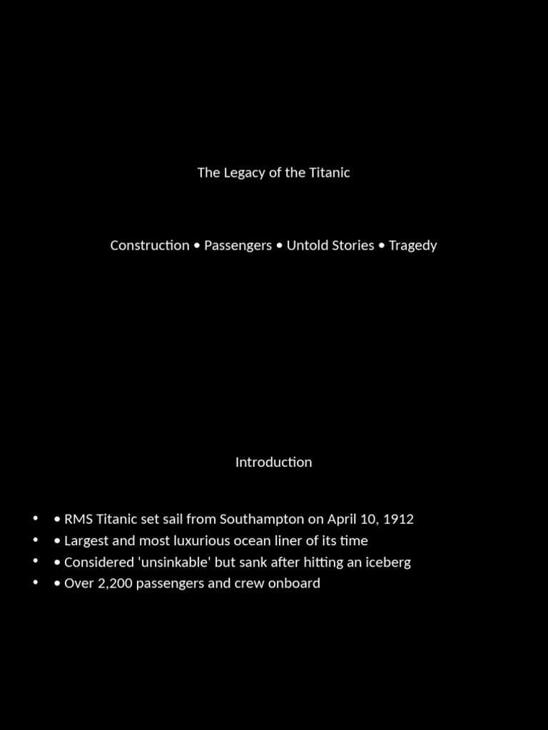 Titanic Presentation Styled | PDF