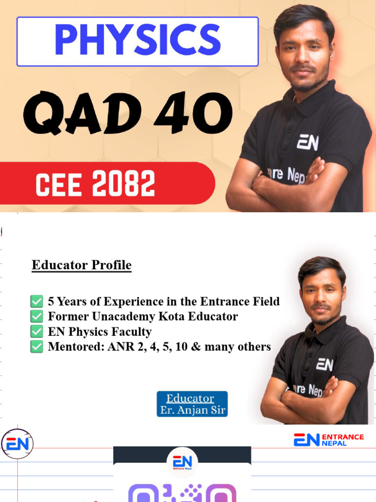 Physics QAD 40 by Er. Anjan Sir | PDF