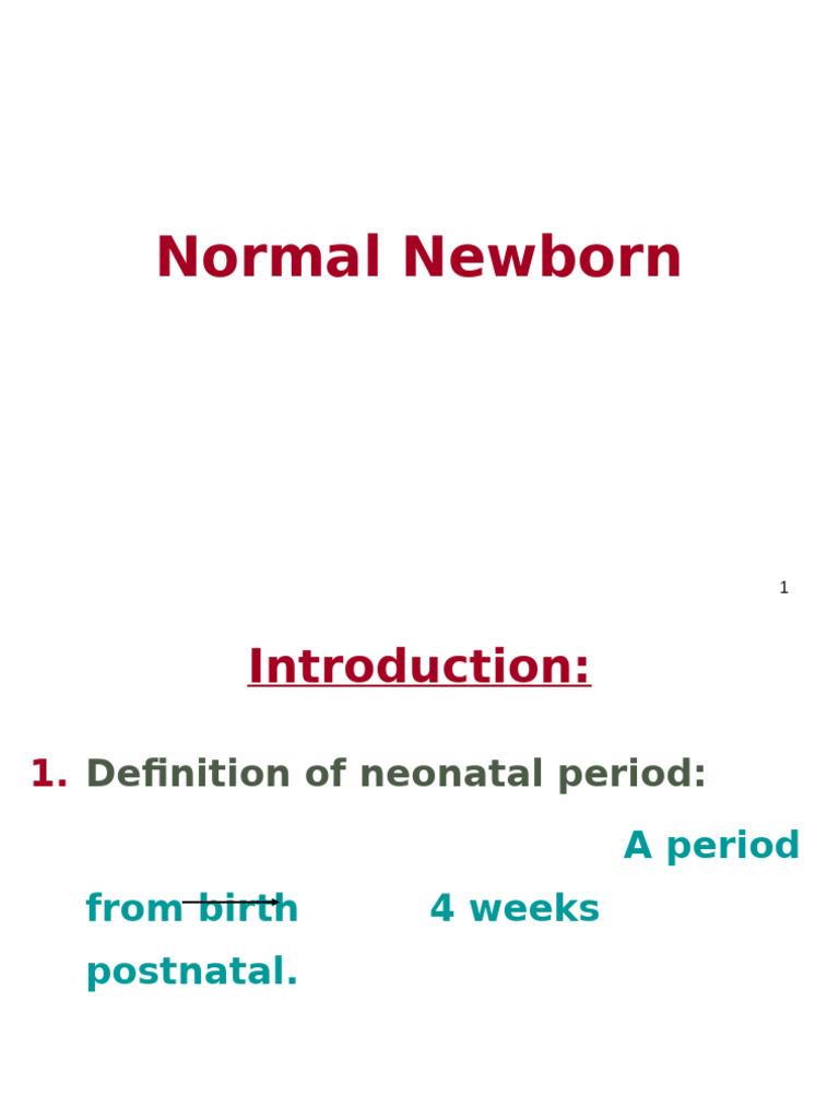 3 - Normal Newborn 2013-2014 | PDF | Human Life Stages | Human Pregnancy