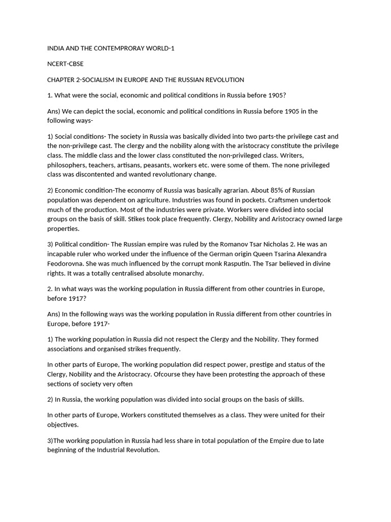 Socialism and Russian Revolution Insights | PDF | Bolsheviks | Vladimir ...