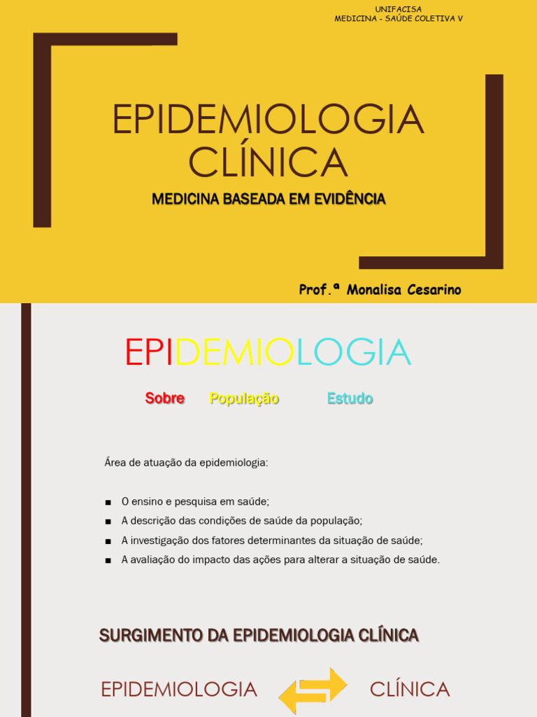 Epidemiologia Clínica e Medicina Baseada em Evidências | PDF ...