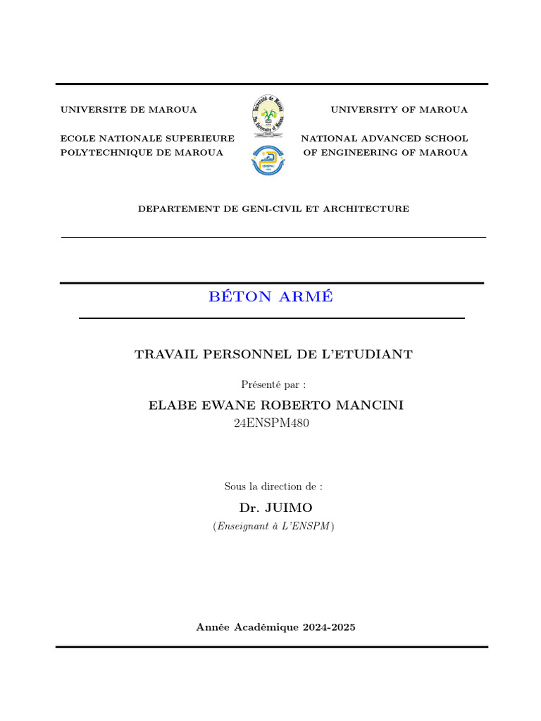 Composition du Béton Armé PDF Béton Ciment — free download