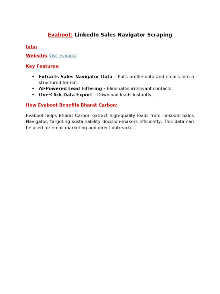 Evaboot: LinkedIn Lead Extraction Tool | PDF