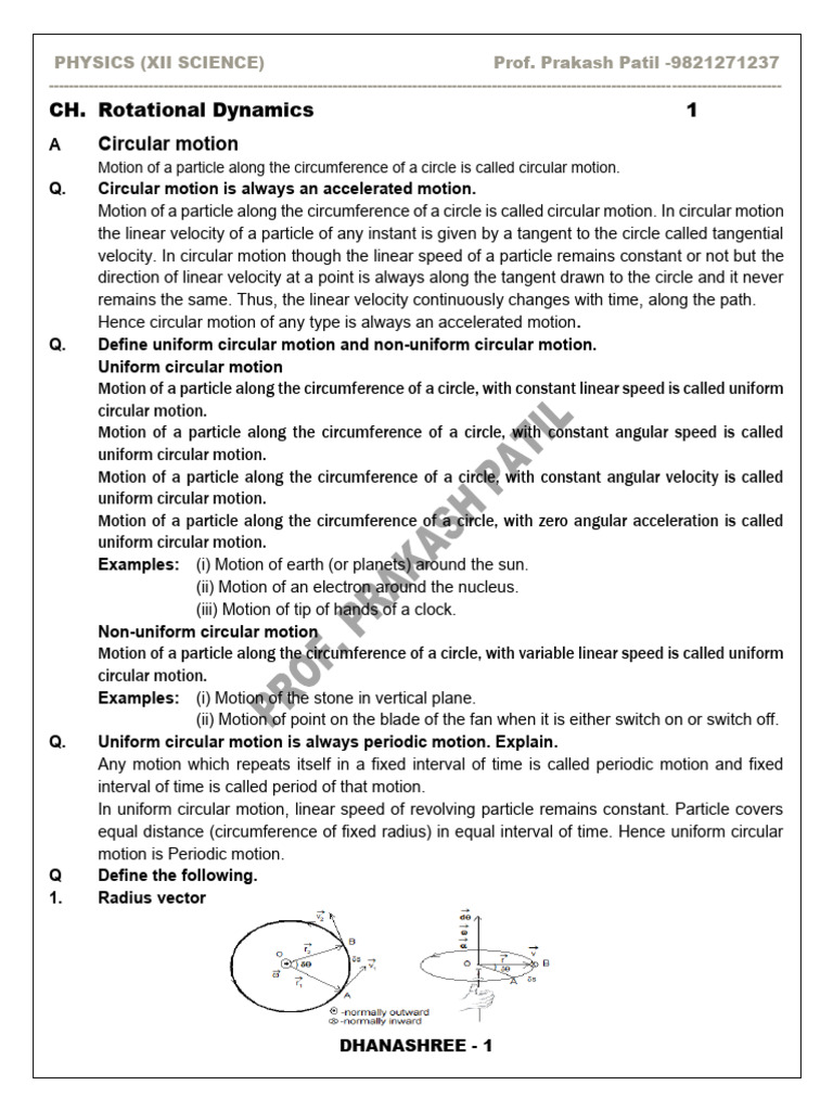 Understanding Circular Motion Concepts | PDF | Acceleration | Force