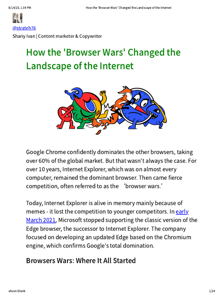 How The Browser Wars Changed The Landscape of The Internet | PDF ...