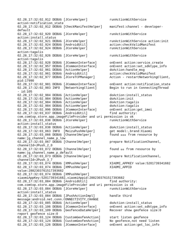 Debug Log for Android Service Actions | PDF | Concurrent Computing ...